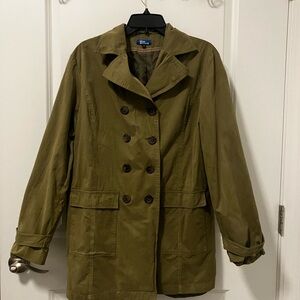 Olive Double-Breasted Women's Jacket